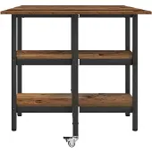 vidaXL Esstisch 122 x 80 x 76,5 cm Holzwerkstoff Altholz Rechtwinklig