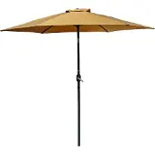 DCB Groupe Sonnenschirm mit Handkurbel, Aluminium, Stoff Senfgelb