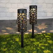 Huismerk LED Solar Gartenleuchte, 2er Set
