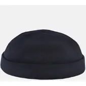 HANSEHELD Docker Cap Blau Wolle Kurz Flach Docker-Mütze