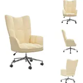vidaXL Relaxsessel Cremeweiß Samt - Sessel