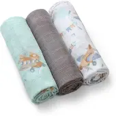 Babyono Plane 70x70 Cm Bio-musselin 3 Einheiten