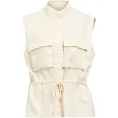 Object Damen Jacken Objkadie Lo Waistcoat 145 - Beige - Größe 38