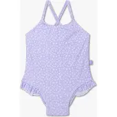 Swim Essentials Badeanzug, Lila Leopard, 134-140