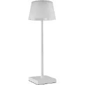 Emos Akku-Schreibtischlampe KATIE, 4W wasserdicht, USB-Aufladen, Helligkeit 250lm, kabellos, dimmbar, Farbwechsel, 1,5m USB-Ladekabel, weiß, Z7630W