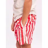 Swim Essentials Badehose, Lobster Stripe Beige/Red, 122-128