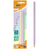 BIC EVOLUTION PASTEL Bleistifte HB rosa, lila, grün, gelb, 5 St.