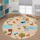 TT Home Kinderzimmerteppich Teppich Junge Mädchen Kinderteppich Baby Rutschfest Strasse