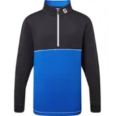 Footjoy Layer Junior Colour Block Chill-Out 1/2-Zip, schwarz/blau