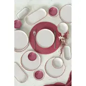Hermia Concept , X0001480800000000000000000, Frühstücksset (18 Teile), 100 % KERAMIK, Rosa, 22 cm
