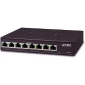 Planet GSD-805, Unmanaged, Gigabit Ethernet (10/100/1000), Vollduplex, Rack-Einbau, Wandmontage