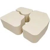 Endorphin.es Nordland Couchtisch, 3-teilig, MDF, Beige