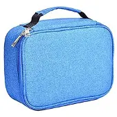 Markenlos Multifunktionales Federmäppchen mit Reißverschluss und 72 Fächern, blau