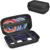 Markenlos Schutz- und Aufbewahrungsetui für 3D-Stift, Schwarz, 20.1x12.4x7.9 cm
