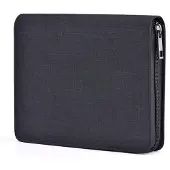 Markenlos Leinenetui für Füllfederhalter, wasserdicht, schwarz, 12 Taschen, 12 Fächer