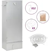 vidaXL Räucherofen mit Kaltrauchgenerator Verzinkter Stahl
