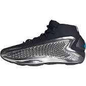 Adidas Herren Anthony Edwards 1 Mid 'Chrome' Basketballschuhe Core Black/Silver Metallic/Core Black