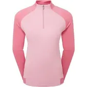 Footjoy Layer Mini Stripe 1/4-Zip, rosa