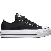 Converse CT AS Lift Ox Damen Schnürschuhe aus Segeltuch mit Plateau Schwarz Weiß – undefined / Schwarz Weiß