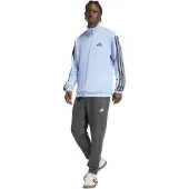 Adidas Trainingsanzug "3-STREIFEN FRENCH TERRY" 2 tlg. zweiteiliges Set, aus French-Terry-Material, mit Rippdetails