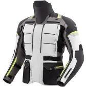 Rebelhorn Cubby 5 wasserdichte Motorrad Textiljacke, grau/gelb, XL