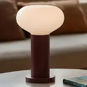 Aldex Flo Tischleuchte, rot, Ø 19 cm, Glas - , Flo, Rot, für Wohnzimmer, Metall, Skandinavisch