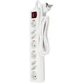 REV 0512343555, 1,4 m, Drinnen, 1,5 mm², Weiß, 6 AC-Ausgänge, 250 V