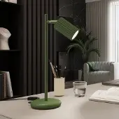 Sollux ALORA Tischlampe Höhe 43 cm, olivgrün, Metall, GU10 - , ALORA, Grün, für Wohnzimmer, Aluminium