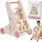 Viga Toys Viga Polarb Lauflernhilfe aus Holz, rosa, pädagogisch