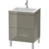 Duravit Waschtischunterschrank c-bonded L-Cube 60 x48cm, 1 HL, f Gr hgl, 2 Ausz., steh.