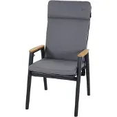 Siena Garden Cortina Dining Move Sessel, grau Alu, Rope, teak T50301