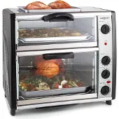 OneConcept All-You-Can-Eat Doppel-Backofen Grillplatte 42 Liter 2350 Watt