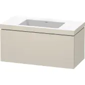 Duravit Waschtischunterschrank c-bonded L-Cube 100x48cm, o HL, Tau ma, 1 Ausz., wandhängend