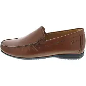 Sioux Gion-H, Herrenschuhe, Slipper, Mokassin, Leder, Cognac (Braun), extraweit - Herrenschuhe Slipper, Braun, leder (candala)