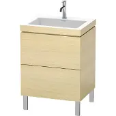 Duravit Waschtischunterschrank c-bonded L-Cube 60 x48cm, 1 HL, med. Ei, 2 Ausz., steh.