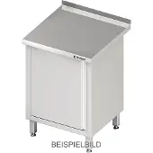 Stalgast Arbeitsschrank mit Flügeltür, 450x700x850 mm, ohne Aufkantung, verschweißt