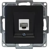 Gunsan Visage Datenbuchse 1-fach CAT5e Internet Netzwerk Unterputz Schwarz