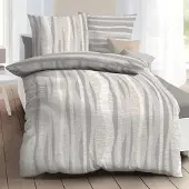 Kaeppel Mako-Satin Bettwäsche Curvy 135x200 cm + 80x80 cm silber