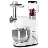 Klarstein Knetmaschine Küchenmaschine mit Fleischwolf, 1800W Teigmaschine Klein, 6 Stufen, Schneebesen Rühr- & Knethaken, Planetenrührwerk, Rührmaschine mit Mixer, Küchenmaschinen mit 5L Schüssel