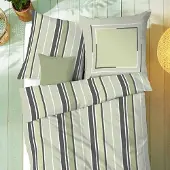 Kaeppel Mako-Satin Bettwäsche Avion kiwi 155x220 cm + 80x80 cm