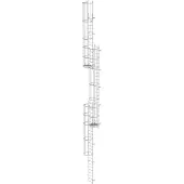MUNK Günzburger Steigtechnik MUNK ortsfeste Steigleitern Aluminium, 15,12m SH PG2