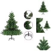 vidaXL Künstlicher Weihnachtsbaum Nordmanntanne Grün 180 cm - Weihnachtsbäume
