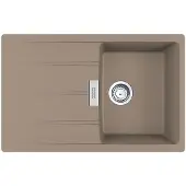 Franke Spüle CENTRO CNG 611-78 in CASHMERE mit Excenterbedienung Drehknopf Edelstahl / Ausschnittmaß 760 x 480 mm R15 / Granitspüle