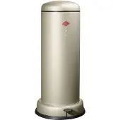 Wesco 134731-03 BIG BASEBOY 30 Abfalleimer in NEUSILBER mit 30 Liter Volumen / Treteimer / Mülleimer