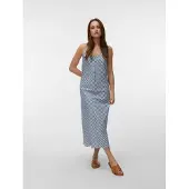 Vero Moda Trägerkleid "VMSELMA 7/8 SINGLET DRESS NOOS" Baumwollmischung, mit Leinen, verstellbare Spaghettiträger