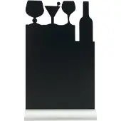 Securit silhouet COCKTAIL bordskilt med alufod
