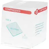 NOBAMED Mullkompressen 10x10 cm unsteril 8fach 100 St Kompressen