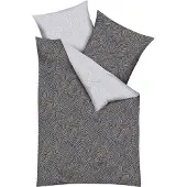 Kaeppel Mako-Satin Bettwäsche Ventura grau 135x200 cm + 80x80 cm