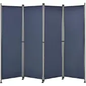 Pro-Tec Outdoor Trennwand 170x215cm Paravent Sichtschutz Spanische Wand Garten Dunkelblau