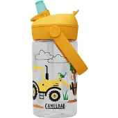 CamelBak Thrive Flip Straw Kids 400ml, Kinderflasche, Traktoren und Bäume